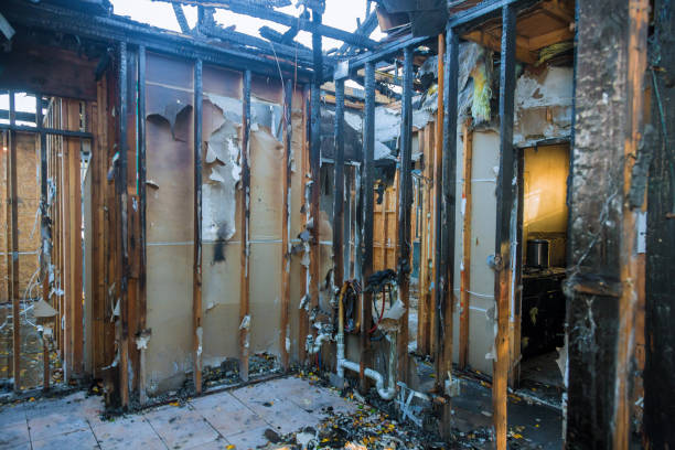 Professional Fire Damage Removal technician working in Mattydale, NY